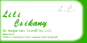 lili csikany business card